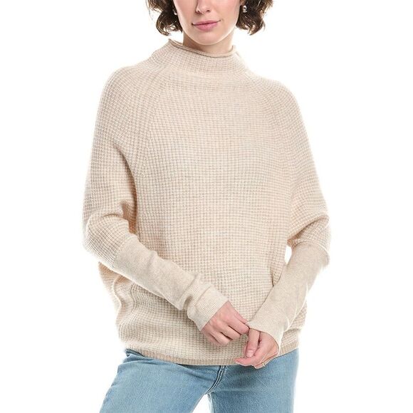 Incashmere Womens  Dolman Wool & Cashmere-Blend Sweater, Beige - Picture 1 of 3
